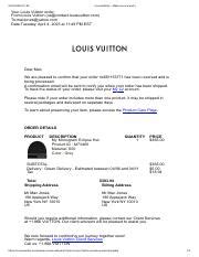 louis vuitton invoice|louis vuitton order confirmation.